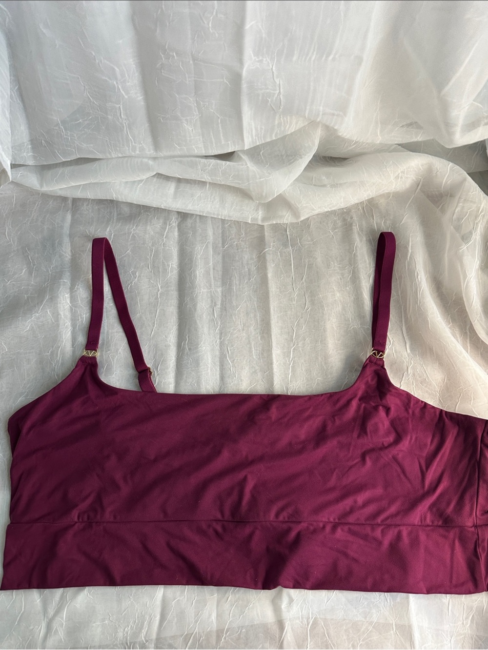 Victoria's Secret Deep Plum Stretch Bralette with Adjustable Straps